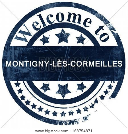 montigny-les-cormeilles stamp on white background