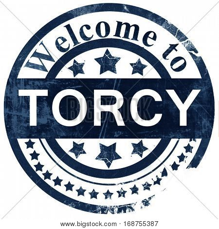 torcy stamp on white background