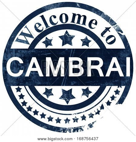 cambrai stamp on white background
