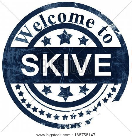 Skive stamp on white background