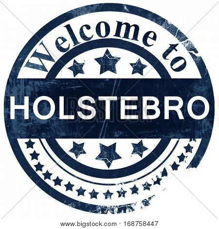 Holstebro stamp on white background