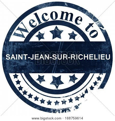 Saint jean sur richelieu stamp on white background