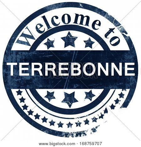 Terrebonne stamp on white background