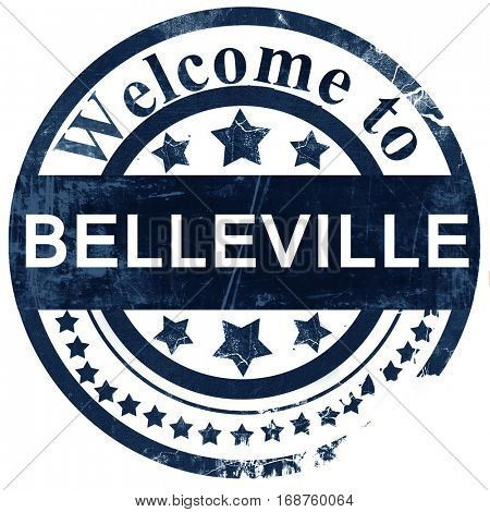 Belleville stamp on white background