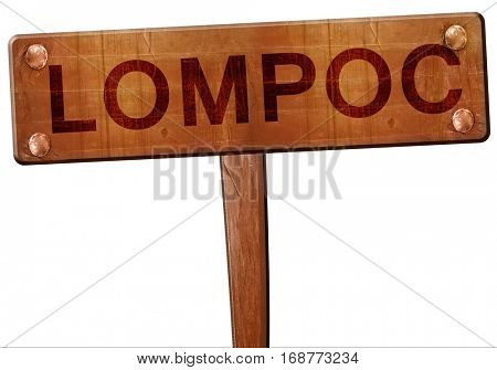 lompoc road sign, 3D rendering