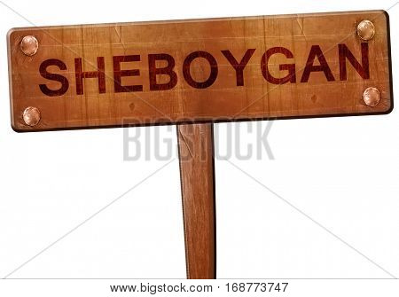 sheboygan road sign, 3D rendering