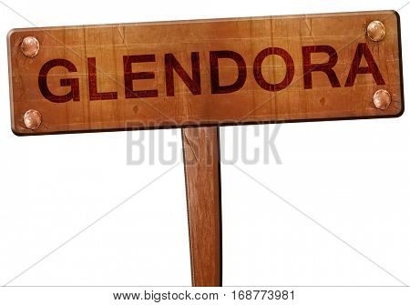 glendora road sign, 3D rendering