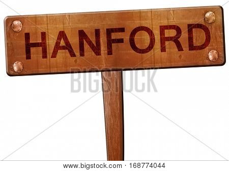 hanford road sign, 3D rendering