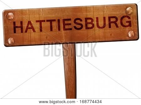 hattiesburg road sign, 3D rendering