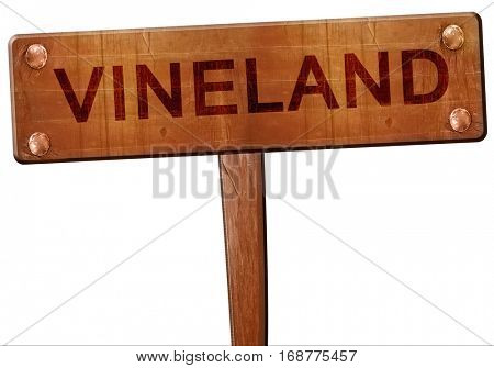 vineland road sign, 3D rendering