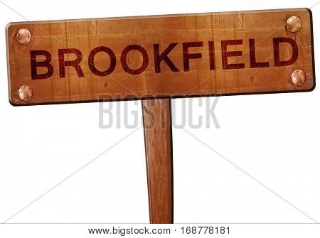 brookfield road sign, 3D rendering