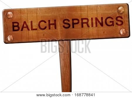 balch springs road sign, 3D rendering