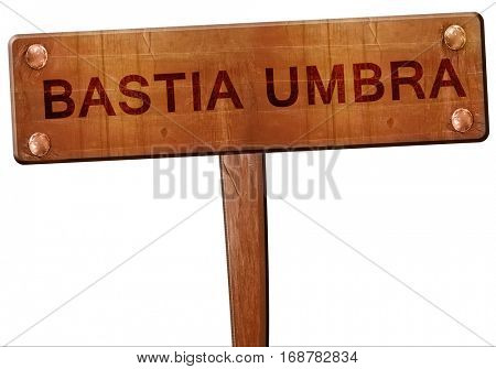 Bastia umbra road sign, 3D rendering