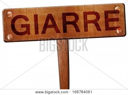 Giarre road sign, 3D rendering