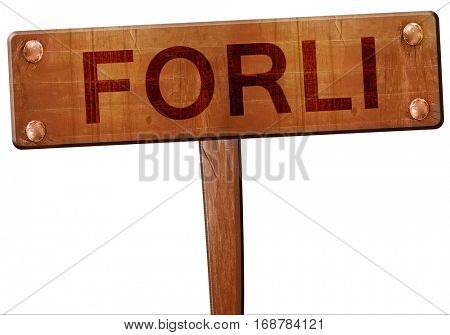 Forli road sign, 3D rendering