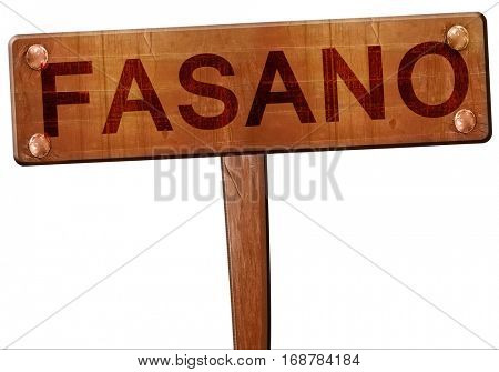 Fasano road sign, 3D rendering