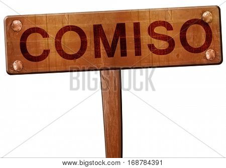 Comiso road sign, 3D rendering