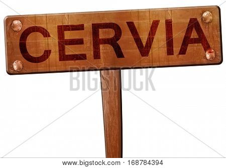 Cervia road sign, 3D rendering