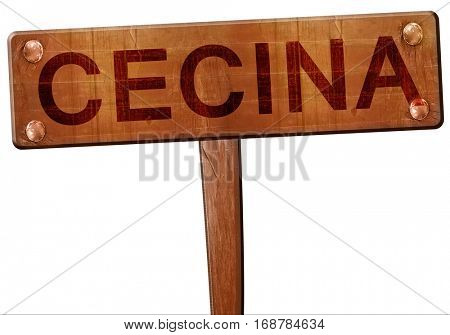 Cecina road sign, 3D rendering