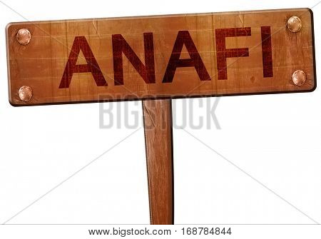 Anafi road sign, 3D rendering