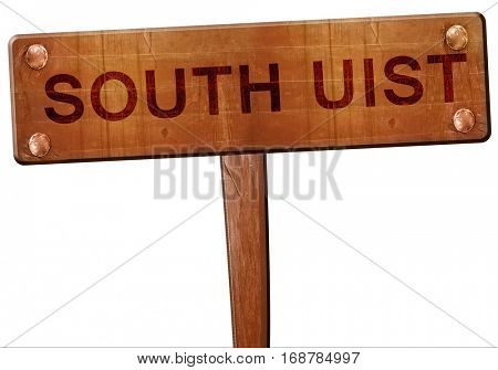 South uist road sign, 3D rendering