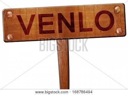 Venlo road sign, 3D rendering