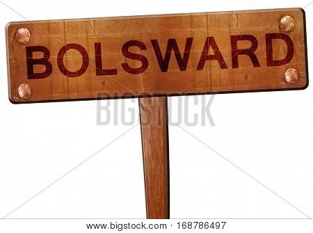 Bolsward road sign, 3D rendering