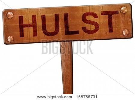 Hulst road sign, 3D rendering