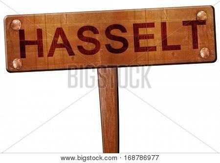 Hasselt road sign, 3D rendering
