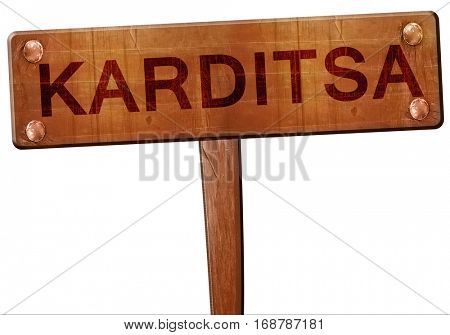 Karditsa road sign, 3D rendering