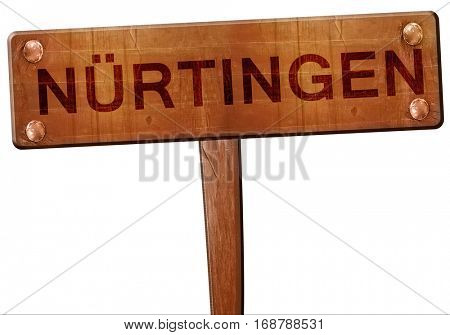 Nurtingen road sign, 3D rendering