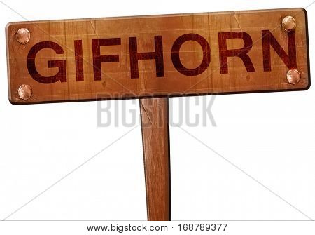 Gifhorn road sign, 3D rendering