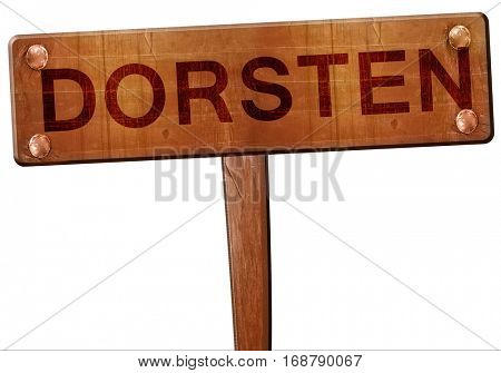 Dorsten road sign, 3D rendering