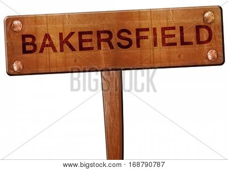 bakersfield road sign, 3D rendering