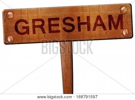 gresham road sign, 3D rendering