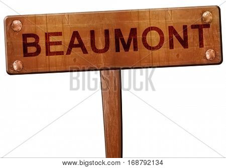 beaumont road sign, 3D rendering