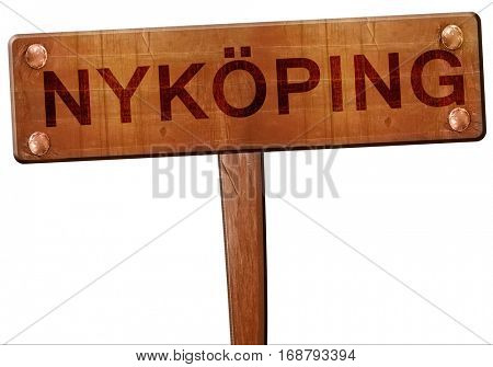Nykoping road sign, 3D rendering