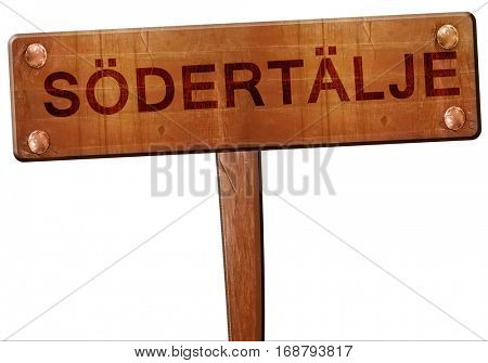 Sodertalje road sign, 3D rendering