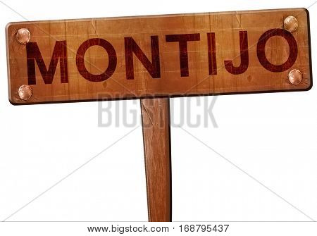 Montijo road sign, 3D rendering