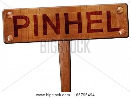 Pinhel road sign, 3D rendering