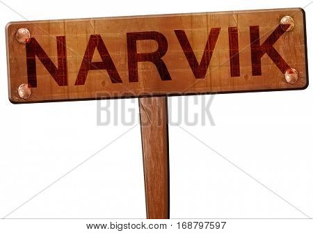 Narvik road sign, 3D rendering