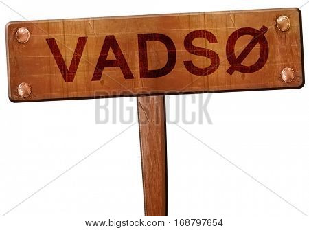 Vadso road sign, 3D rendering
