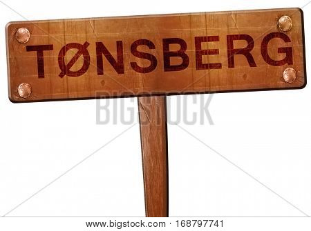 Tonsberg road sign, 3D rendering