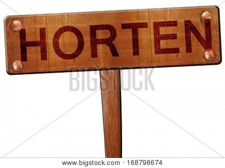 Horten road sign, 3D rendering