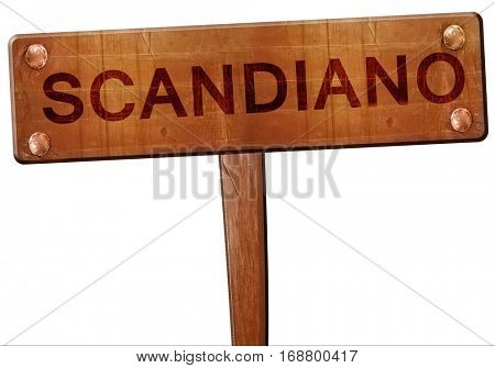 Scandiano road sign, 3D rendering