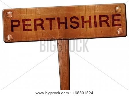 Perthshire road sign, 3D rendering