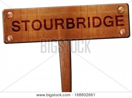 Stourbridge road sign, 3D rendering