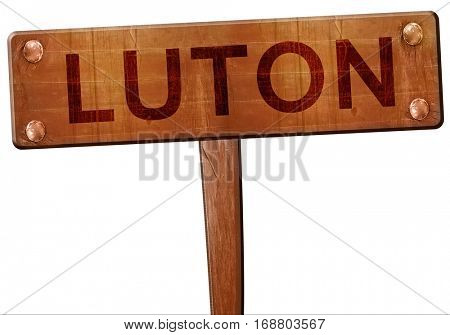Luton road sign, 3D rendering