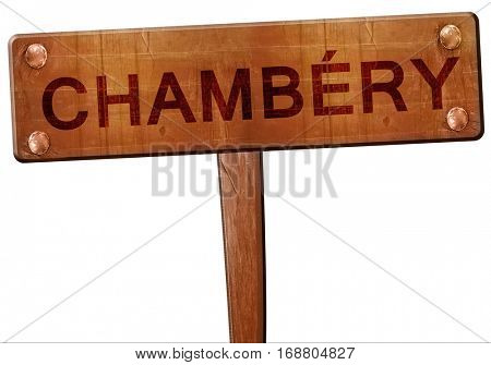 chambery road sign, 3D rendering