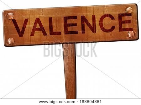 valence road sign, 3D rendering